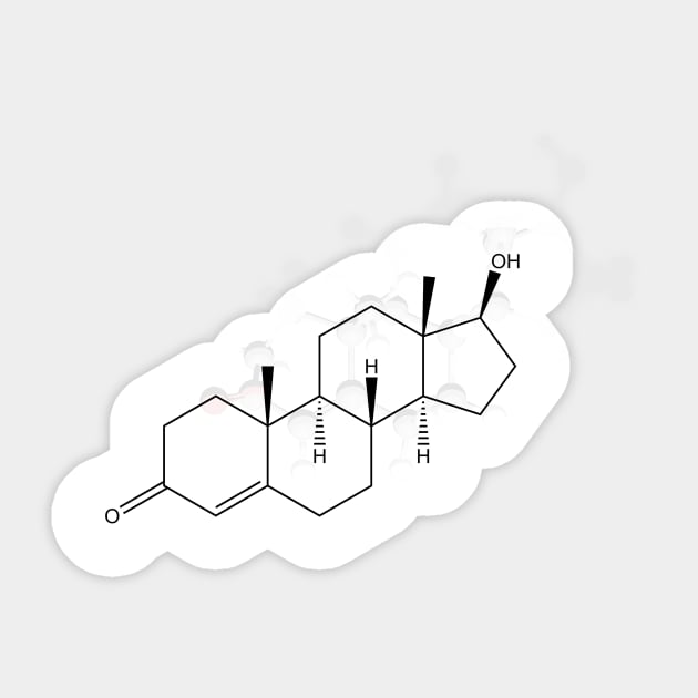 Testosterone Molecule Sticker by ChemECool